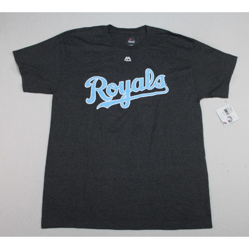Kansas City Royals Men Gray Shirt Majestic Merrifield 15 Size Large